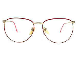 Tura Japan‎ MOD 258 BLU 56-16-143 Red/Gold Full Rim Eyeglasses Frame H16071